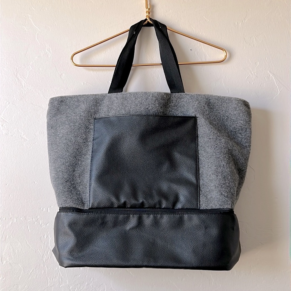 DSW Gray Tote with Shoe Storage